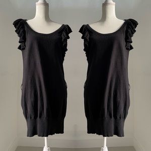 Morgan cashmere like dress fluffy short sleeves size M